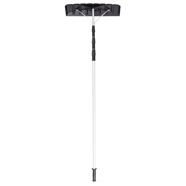 Gardenised Snow Rake Shovel for Roof Cleaning, with 21 Feet Twist-N-Lock Extendable Lightweight Aluminum Handle QI003671 - main